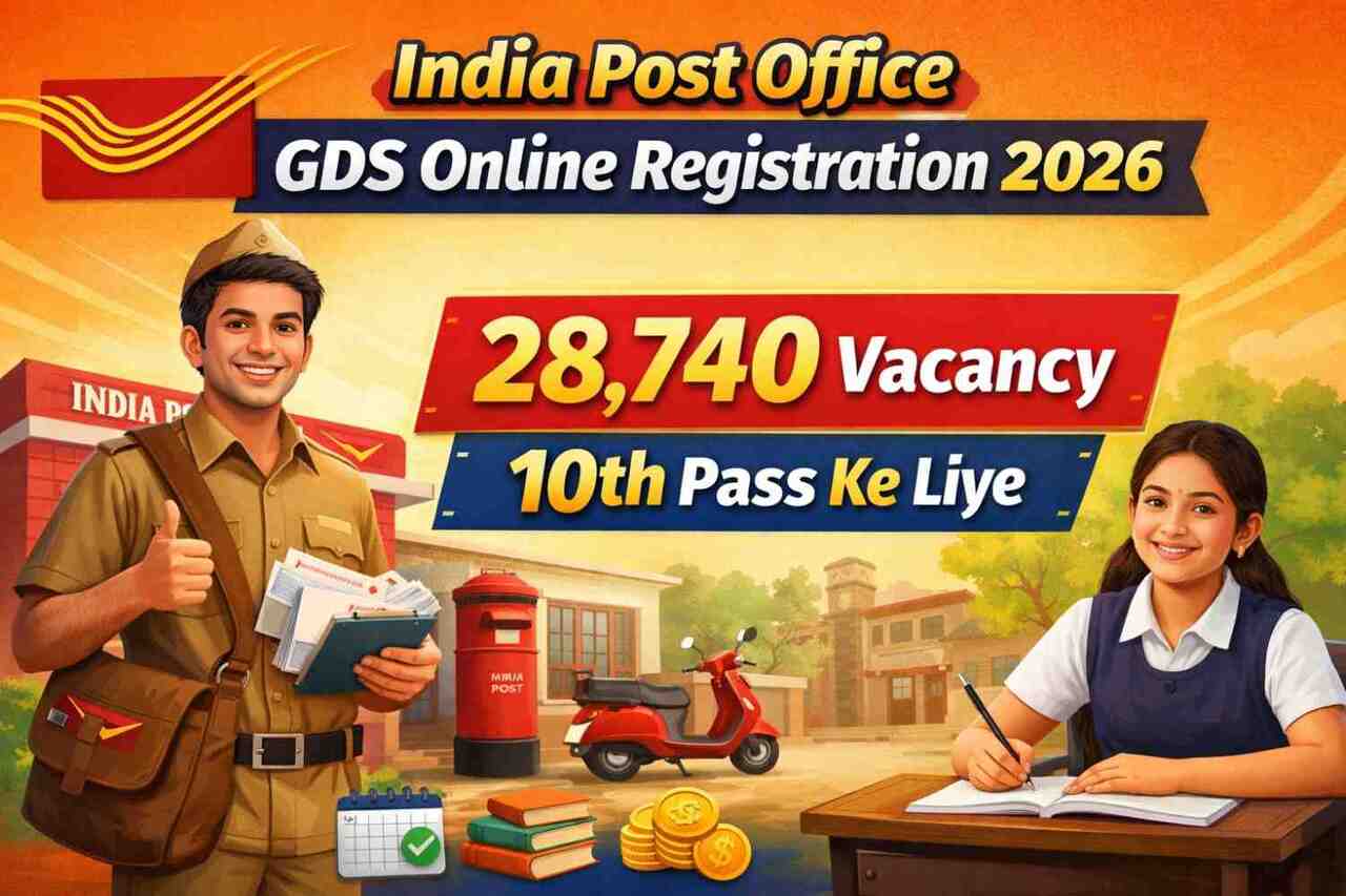 India Post GDS Recruitment 2026 28,740 पदों पर बंपर भर्ती, 10वीं पास के लिए ग्रामीण डाक सेवक बनने का सुनहरा मौका