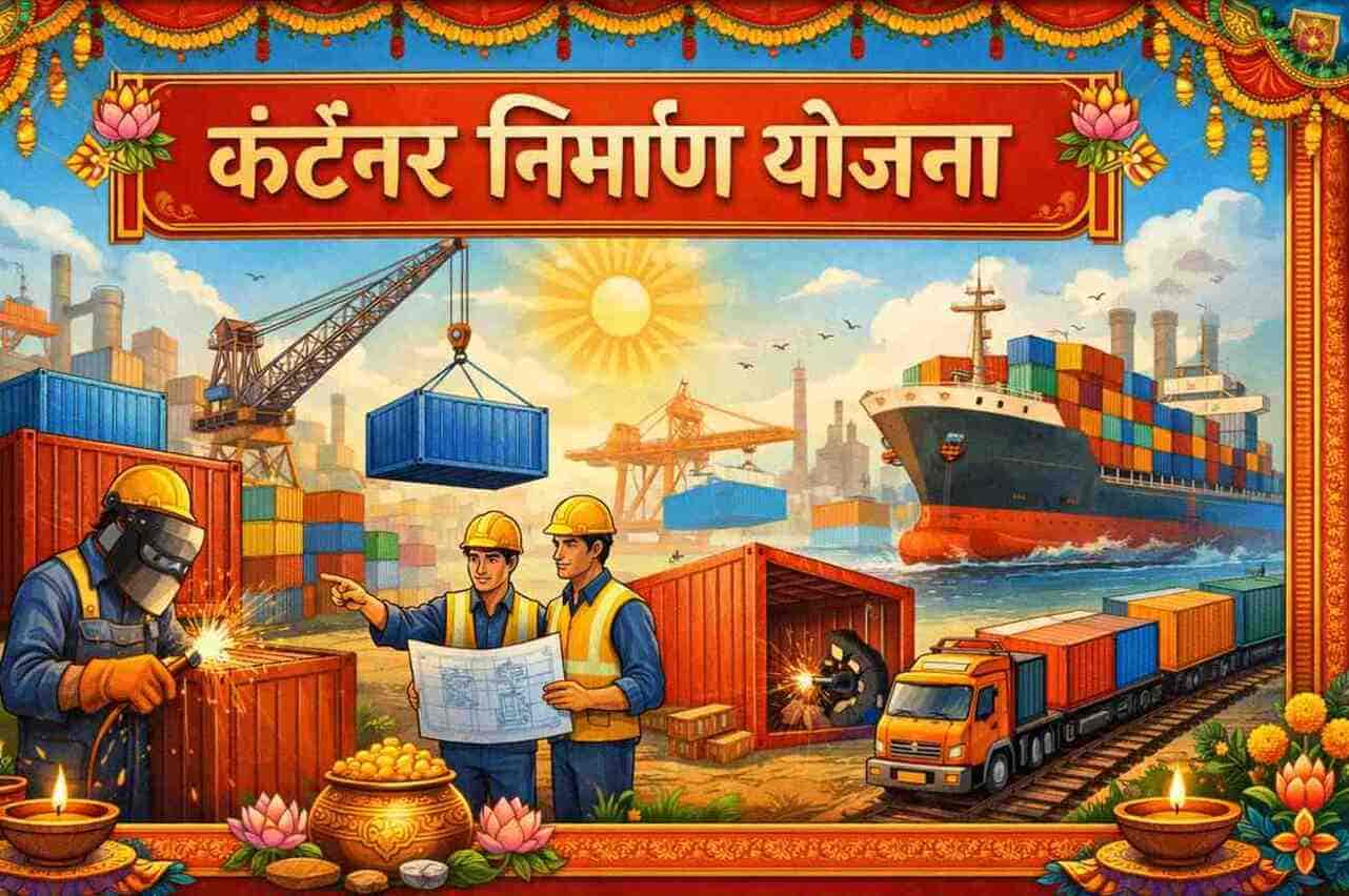 कंटेनर निर्माण योजना (Container Manufacturing Scheme) भारत में ही शिपिंग कंटेनर बनाने के लिए ₹10,000 करोड़ का नया फंड
