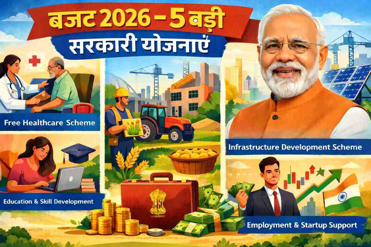 बजट 2026 की 5 बड़ी सरकारी योजनाएं अगर आप छात्र या किसान हैं, तो इन घोषणाओं को मिस न करें