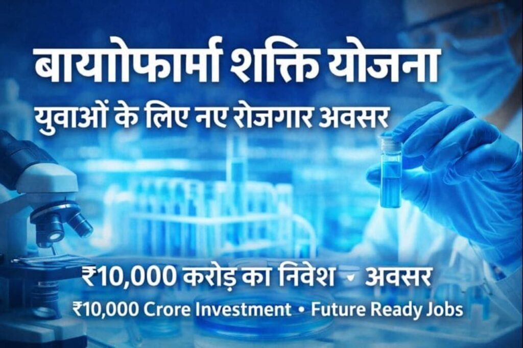 बायोफार्मा शक्ति योजना 2026: क्या है ये नई योजना और युवाओं को कैसे मिलेगा रोजगार?