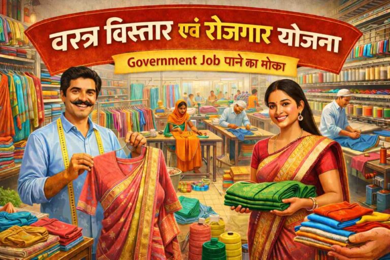 वस्त्र विस्तार एवं रोजगार योजना 2026 टेक्सटाइल सेक्टर में नौकरी पाने का सुनहरा मौका